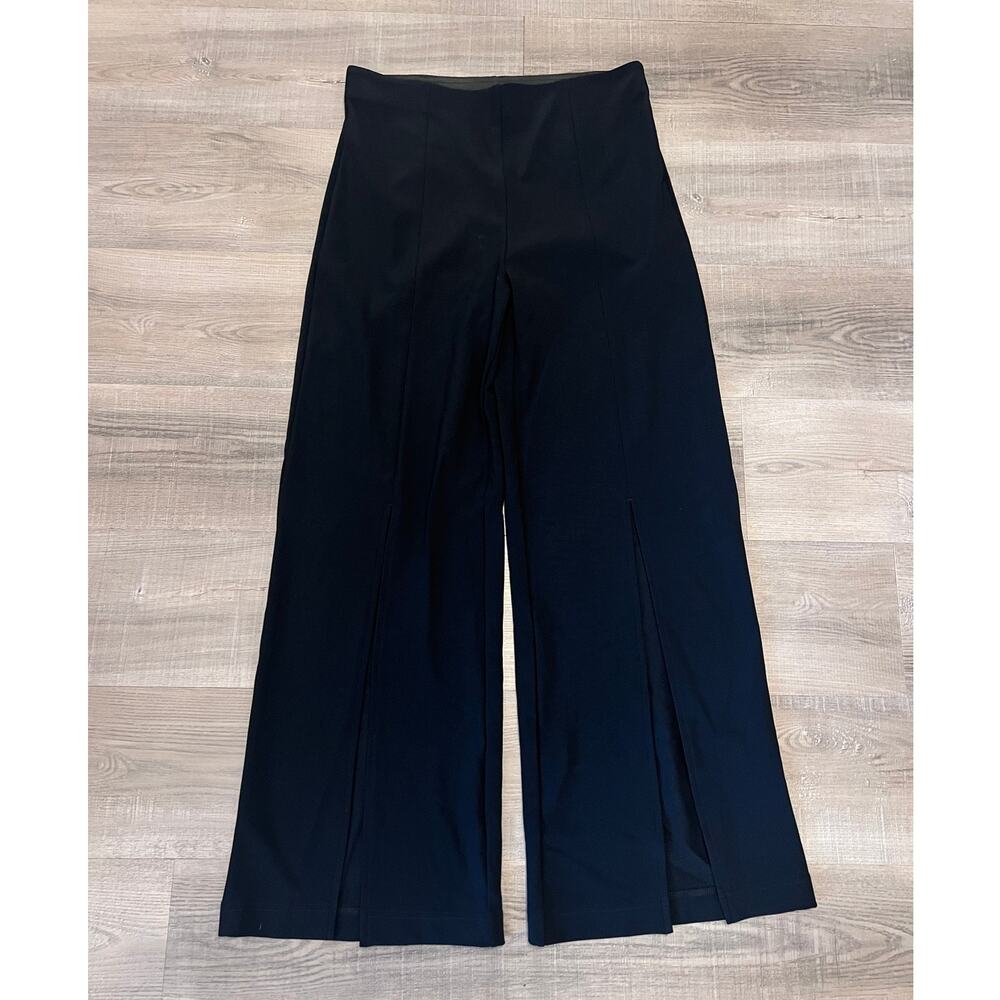 Boston Proper Black Split Front Wide Leg Pull-on Pants